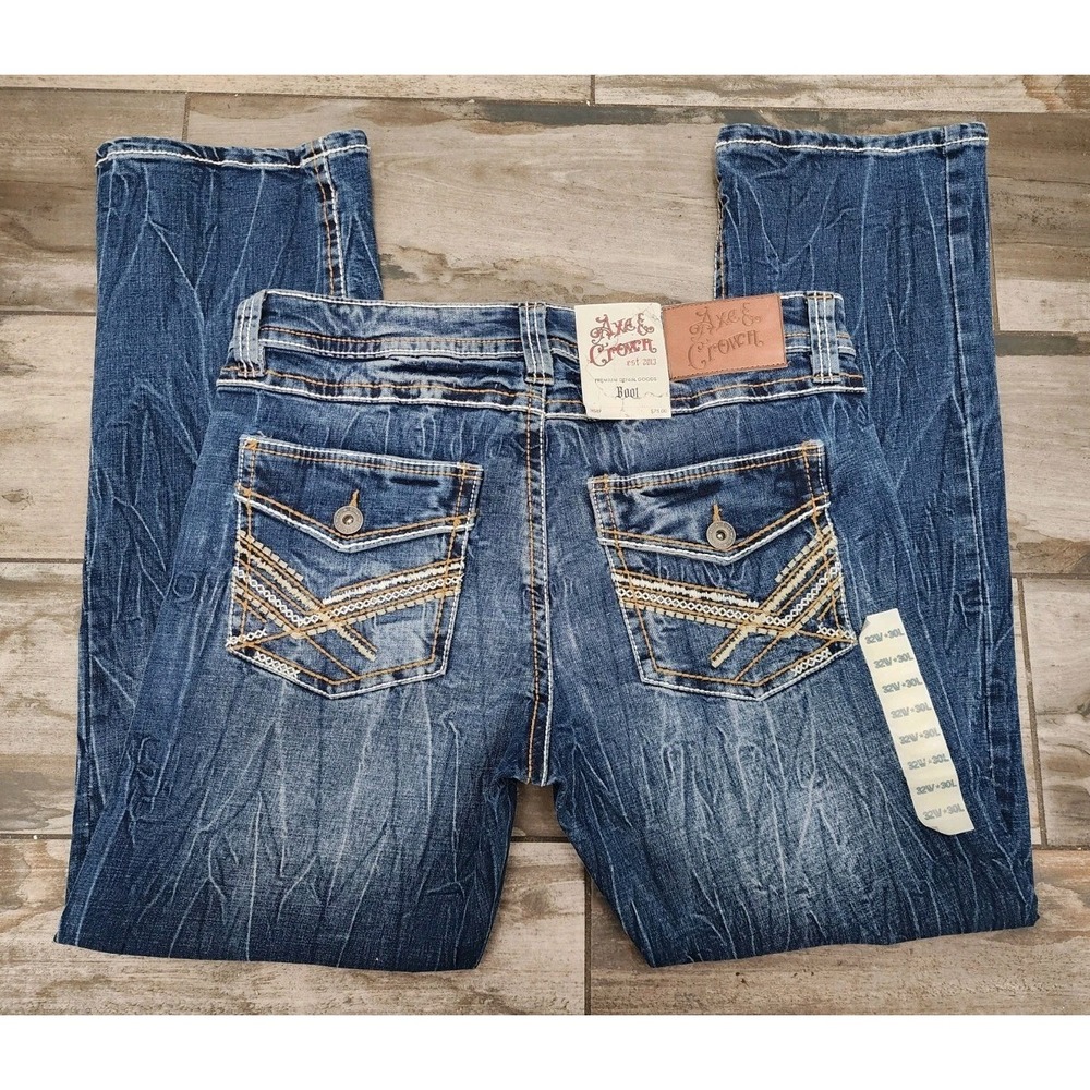 Axe & Crown Spitfire Fleetwood Jeans Men's 32x30 Bootcut Blue Denim NWT